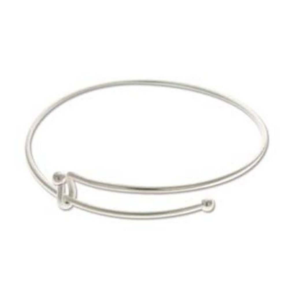 40 Adjustable EXPANDABLE Bangle Bracelet, Add a Charm, Antique Silver and Matte